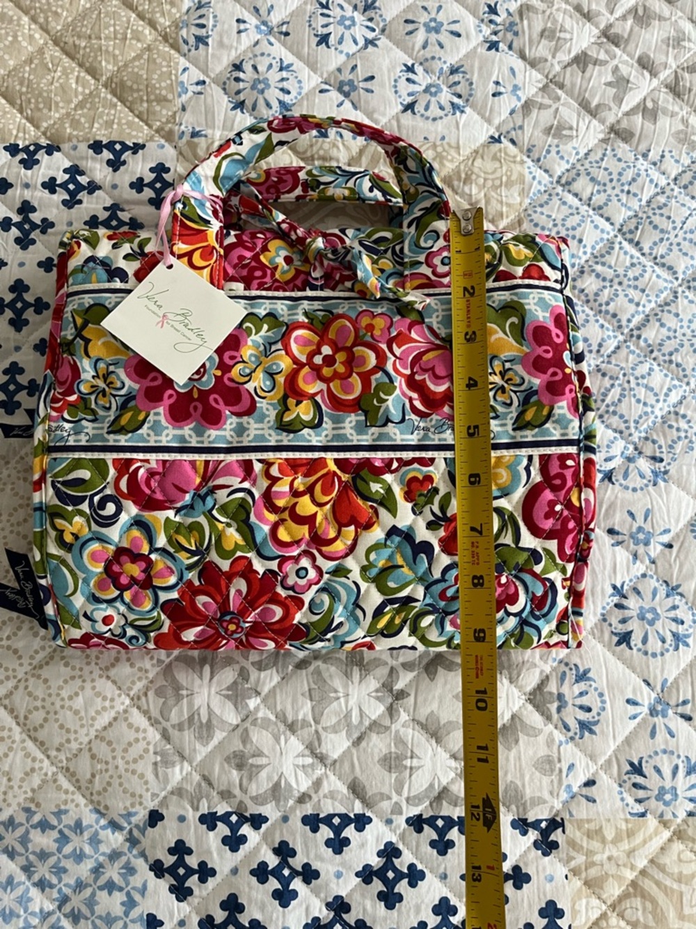 Vera Bradley Hanging Travel Accessory Toiletries Makeup Organizer Bag - Picture 8 of 10